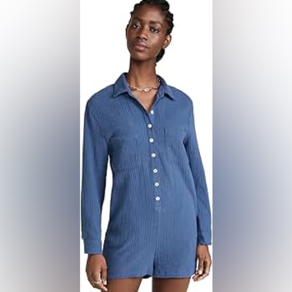 Z Supply Indigo Button-Up Maven Romper